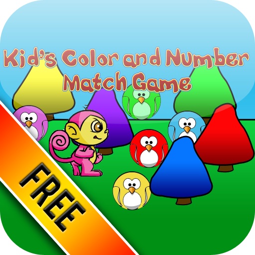 Kid's Color and Number Match Free