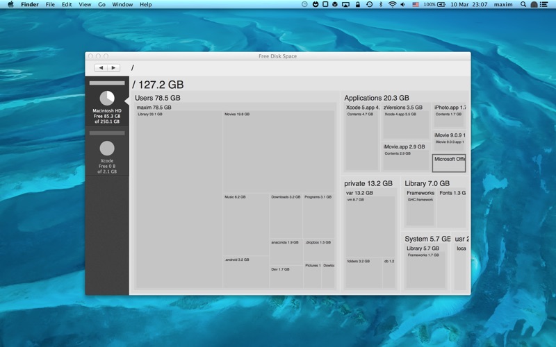 Screenshot #1 pour Free Disk Space