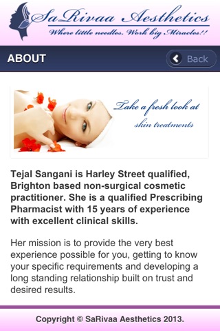 Skin Care Clinic - SaRivaa Aesthetics screenshot 2