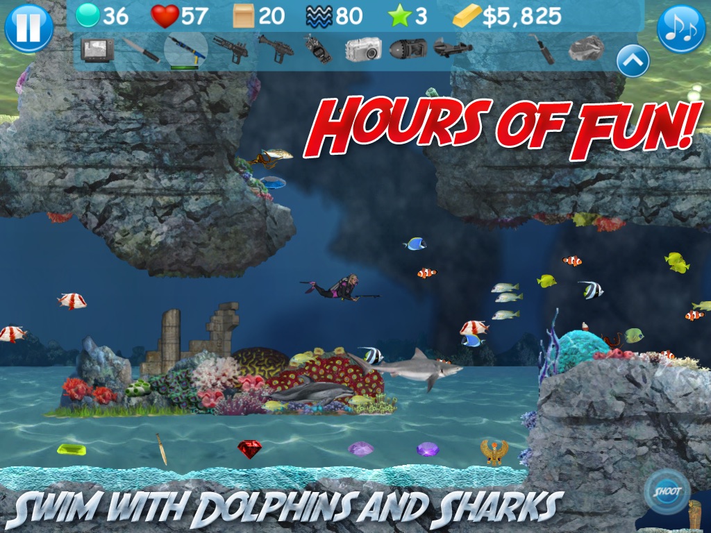 Atlantis Oceans HD Free Scuba Diving Shark Dolphin Fish Whale screenshot 2