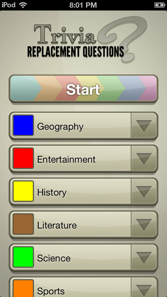 Trivia Replacement Questions - 1.0.3 - (iOS)