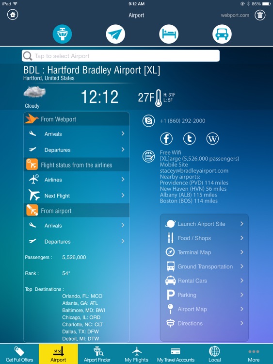 Hartford Bradley Airport + Flight Tracker HD BDL