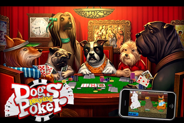 Dogs Playing Poker ~ free Texas hold'em game for all skill levels & dog lovers!