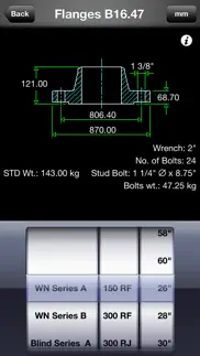piping database - flanges iphone screenshot 2