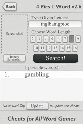Game screenshot Cheats for 4 Pics 1 Word & Other Word Games mod apk