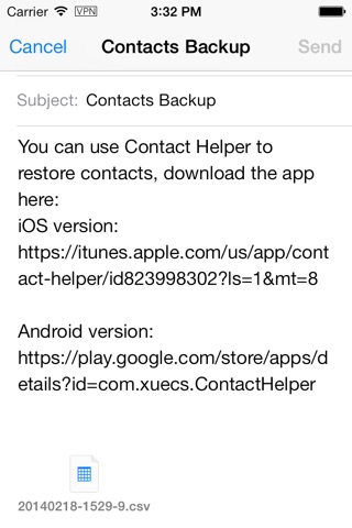 Contacts Backup Restore screenshot 4