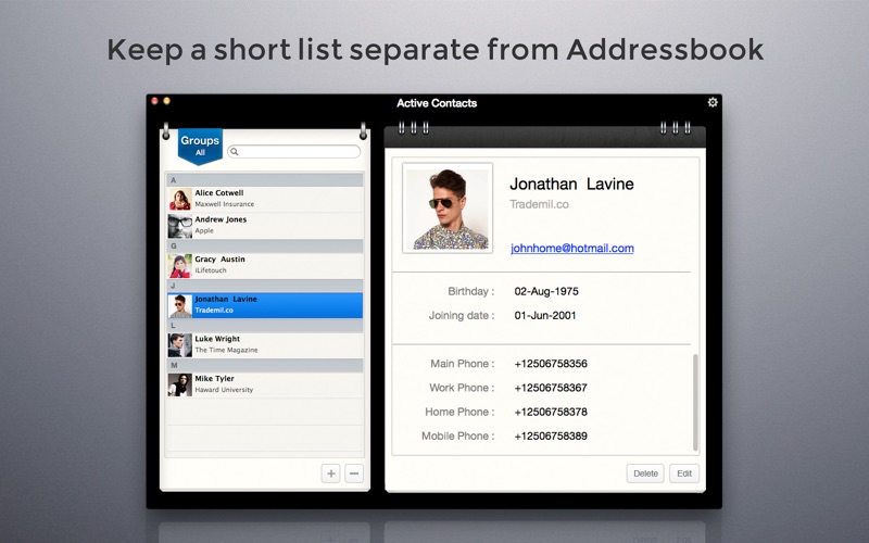 Screenshot #3 pour Active Contacts