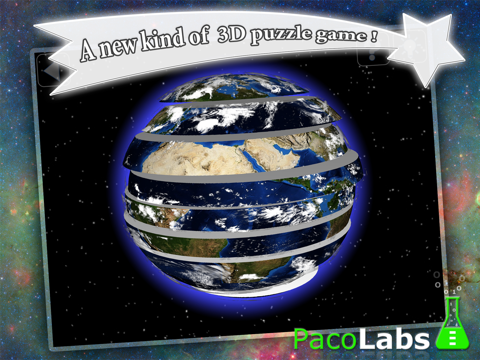 Screenshot #1 for Earth Puzzle - a spherical puzzle game in 3D