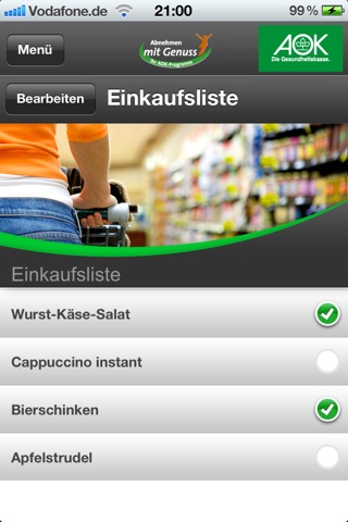 AOK Fettfallenfinder-App screenshot 2
