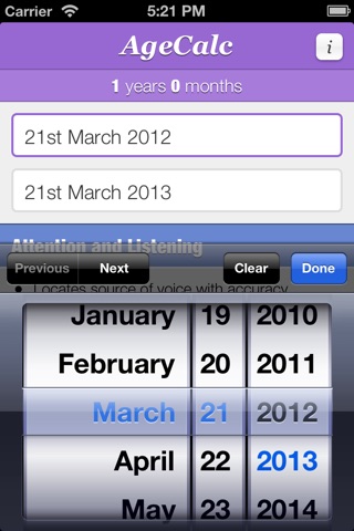AgeCalc screenshot 2