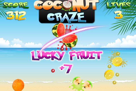 Coconut Craze - Fruit Slice Game In Caribbean screenshot 3