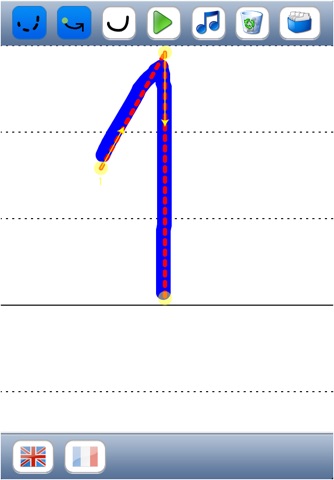 Ecrire les chiffres de 0 à 9 pour les enfants pour iPhone et iPod - Apprendre à compter avec le son des chiffres en anglais et en français screenshot 3