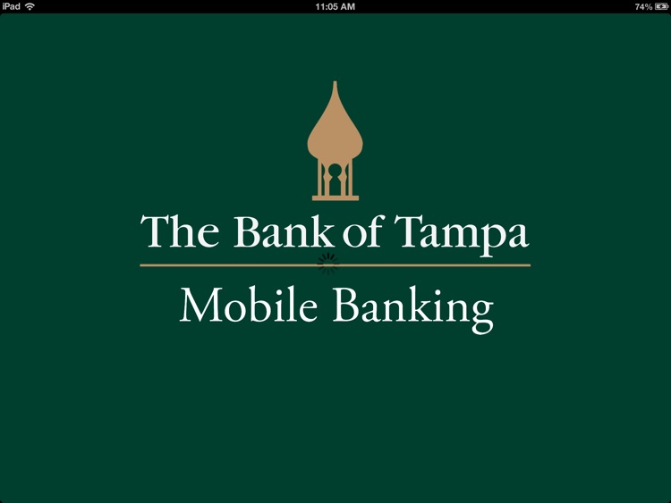 The Bank of Tampa Mobile Banking for iPad