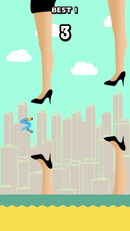 Flying Bird vs Hi-Heels ~ Flip Flop Blue Bird Journey!