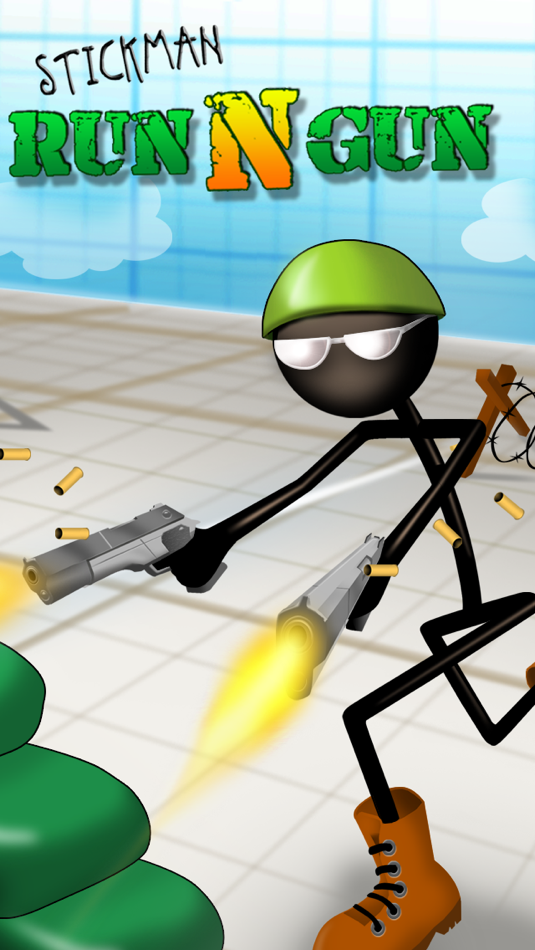 #1. Stickman Run 'n Gun (iOS) By: Dobsoft Studios