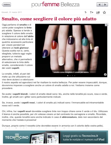 Pour Femme per iPad - Magazine al femminile screenshot 3