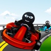 怒った ドラマー 道路 ゴーカート ： アスファルト 行く ゴーカート 競馬 Free