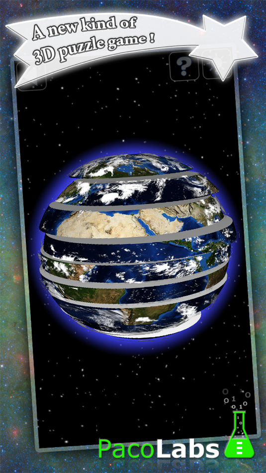 #1. Earth Puzzle - a spherical puzzle game in 3D (iOS) Podle: Francis Bonnin
