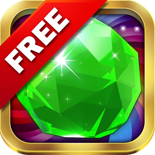 DazzleJewel Free: match-3 gems,Jewels, Ruby & Diamonds puzzle game Icon