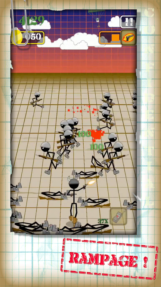 #3. Stickman Run 'n Gun (iOS) By: Dobsoft Studios
