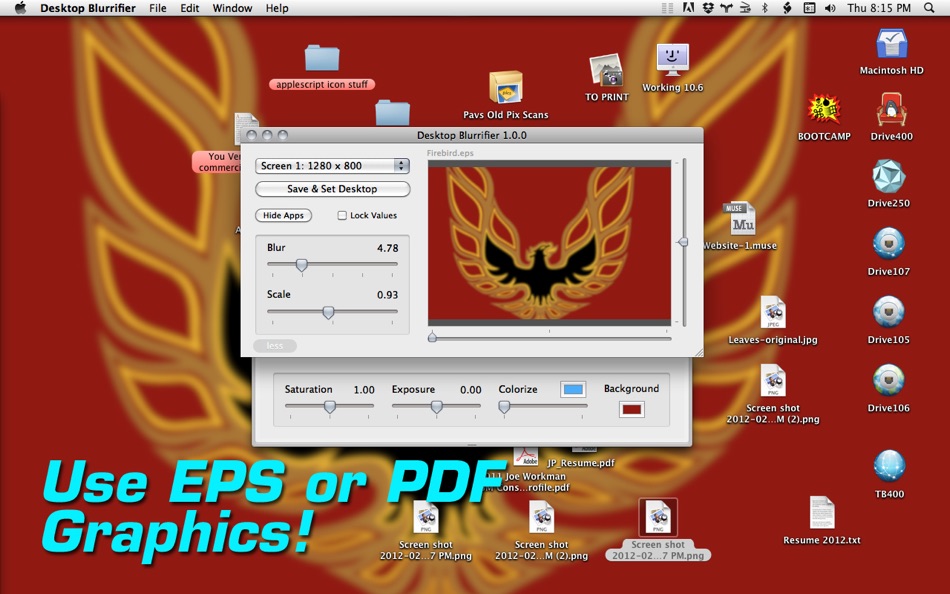 #3. Desktop Blurrifier (macOS) Podle: Foil, Graphics, & More