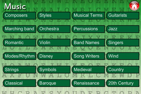 Word Search Game (The Arts) screenshot 4