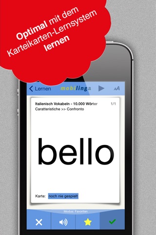 Italienisch Vokabeltrainer mit 6 Stufen Lernsystem mit den wichtigsten 10.000 Vokabeln für die Schule und die Reise nach Mailand, Florenz, Rom, Venedig und ganz Italien - Niveau A1, A2 und B1 screenshot 3