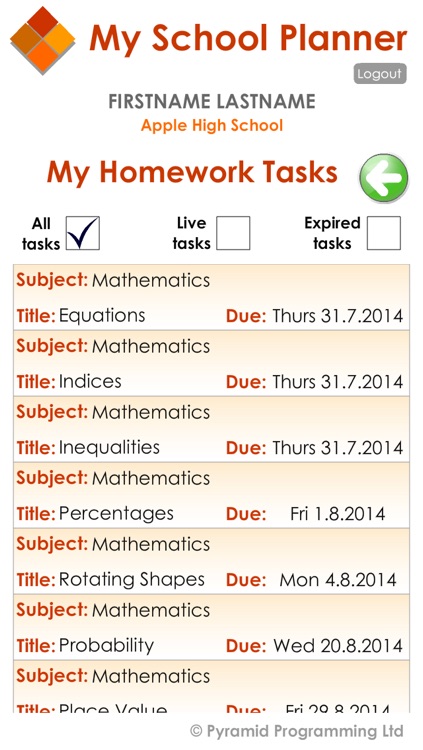 My School Planner