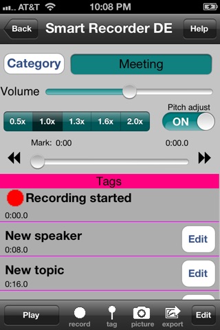 Smart Recorder DE Classic - The transcriber and voice recording app screenshot 2