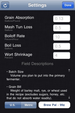 Sparge Pal screenshot 2