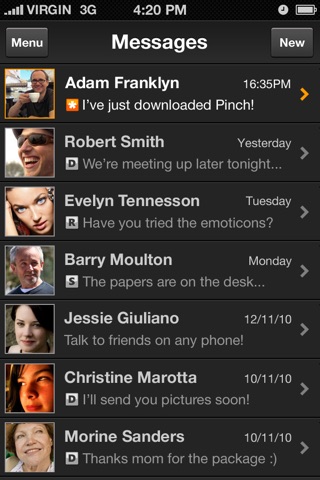 Pinch iMessenger Pro screenshot 2