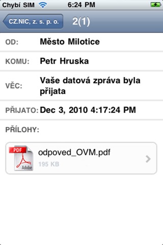 iDatovka screenshot 2