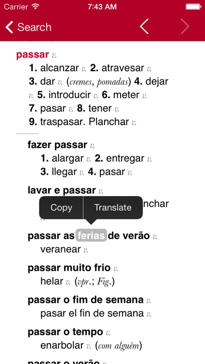 Spanish-Portuguese Dictionary from Accio