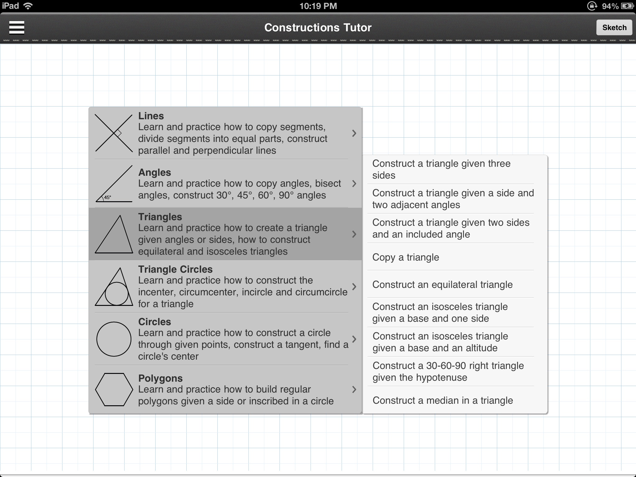 Geometry: Constructions Tutor (Lite) screenshot 3