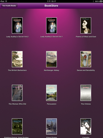Text Audio Books iPad edition screenshot 2