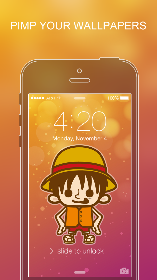 Screenshot #1 pour Pimp Your Wallpapers Pro - One Piece Special for iOS 7