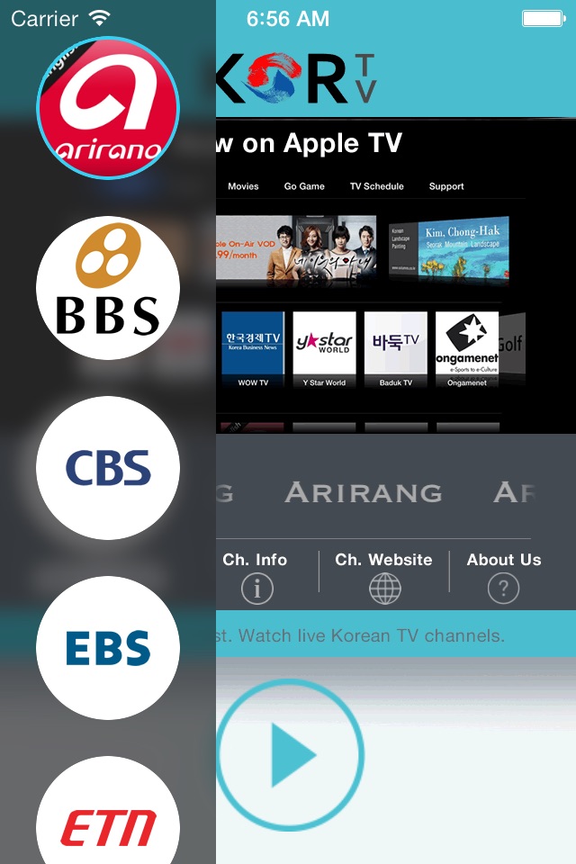 KORTV for iPhone screenshot 2