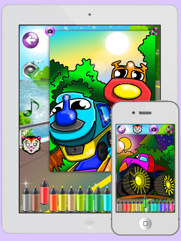 Coloring Pages for Boys with Cars 2 - Games & Pictures for Kids & Grown Ups iPad screenshot 5 - Entertainment app