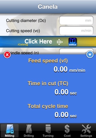 Canela Machining Calculator screenshot 2