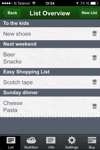 2in1 Shopping List screenshot 3