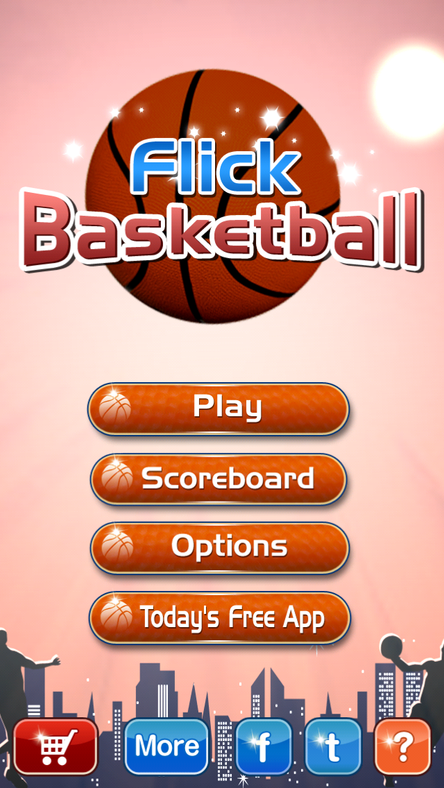 Screenshot #1 pour Flick Basketball Friends: Free Arcade Hoops