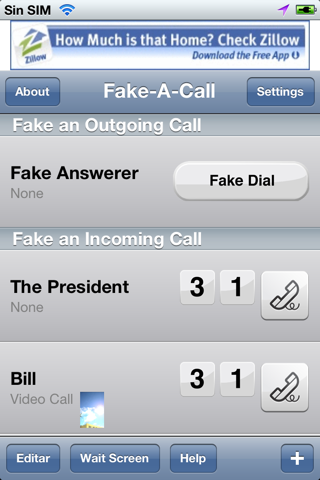 Fake-A-Call Free ™ screenshot 4