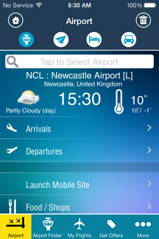 Newcastle Airport NCL) Flight Tracker Radar screenshot 2