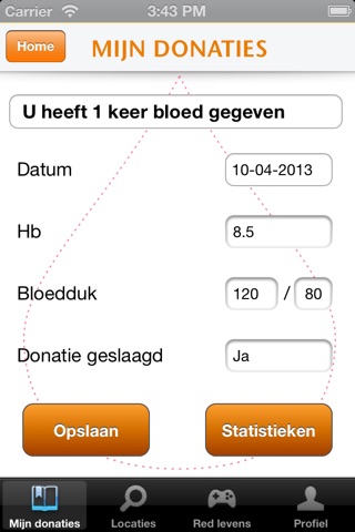 Ik geef bloed screenshot 2