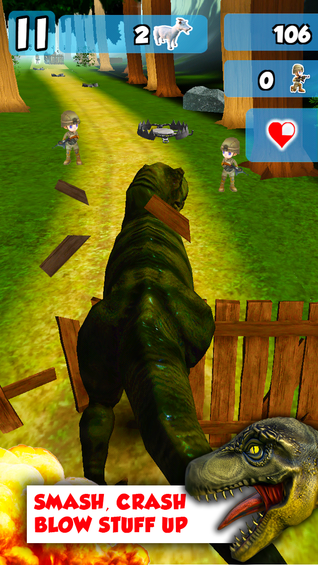 A Rex Rampage With 3D - Dangerous Dinosaurs Walking & Run-ning to Destroy & Devour Everything!のおすすめ画像1