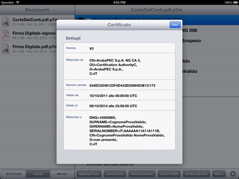 Firma Digitale Corte dei Conti screenshot 3