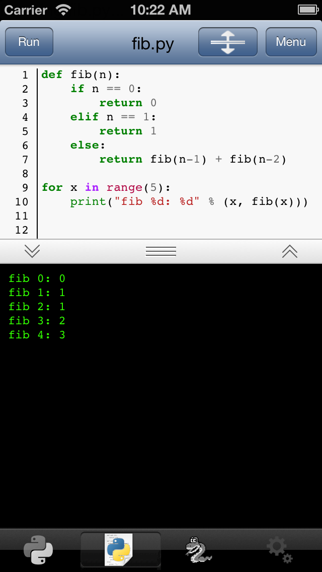 Python 3.4 for iOS Screenshot 1
