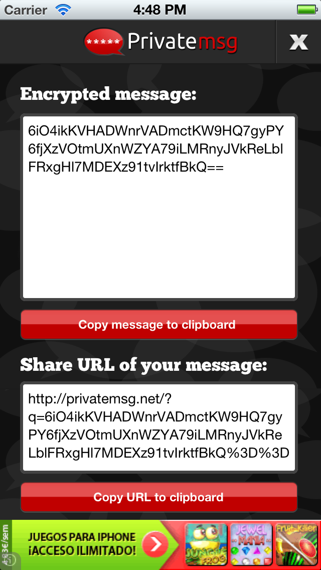 PrivateMSG - Encrypt & decrypt Textsのスクリーンショット2 PrivateMSG - Encrypt & decrypt Textsのスクリーンショット2