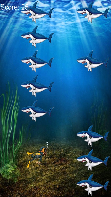 Adorable Diver Under Sea - Dangerous Shark Chase Free
