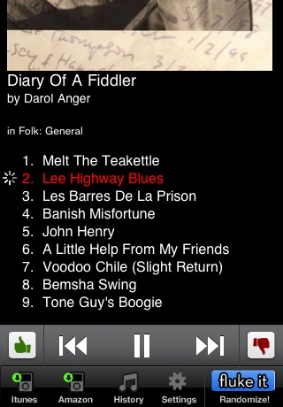 fluke music - random tune finder screenshot 2